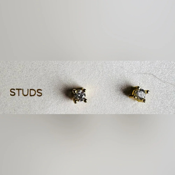 Gold Cake Earring Set Sterling Silver (set of 3) - Picture 3 of 6